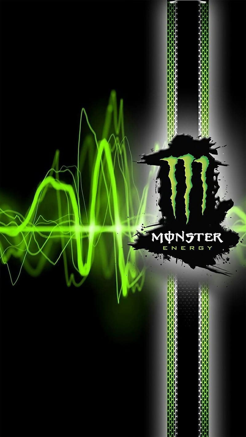 Monster , Energy Drink Logo, black and green logo, HD phone wallpaper
