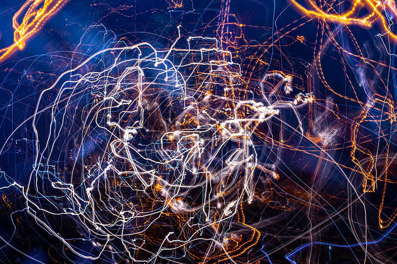 tangled, lines, nested, connections, network, long exposure, Abstract, HD wallpaper