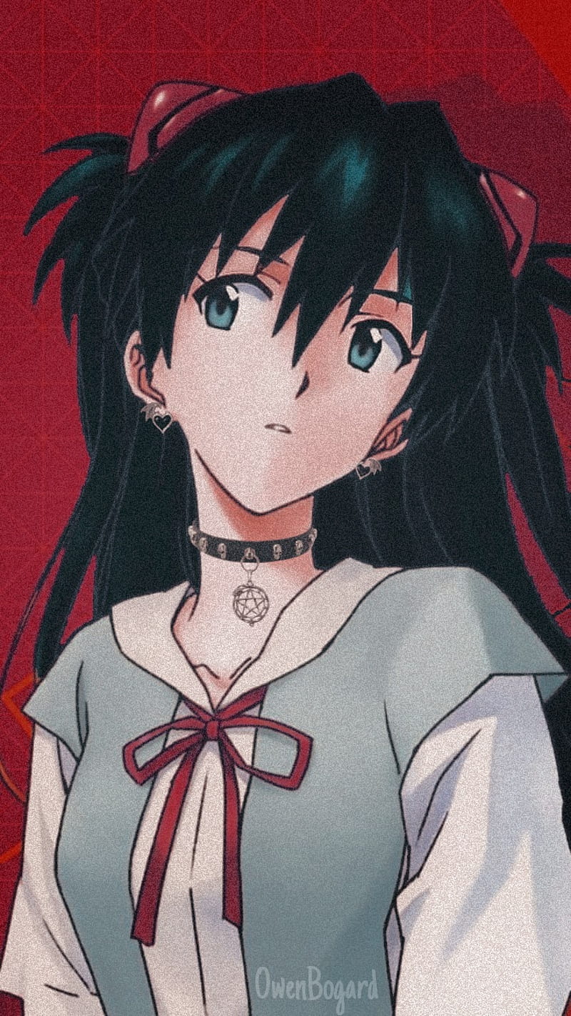 Asuka Gothic, anime, asuka, evangelion, gothic, langley, HD phone wallpaper