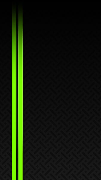 Black stylish background, green neon lines, green light effects ...