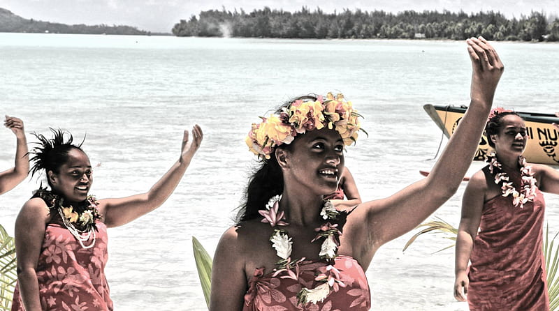 Tahitian Dancers Girls Performing on white sandy beach in desert paradise island Bora Bora in French Polynesia, dancers, polynesia, reef, french, atoll, perform, lagoon, hula, beach, ceremony, islands, desert, tahitian, ocean, coral, south, paradise, dance, white, seas, southseas, sea, bora bora, sand, tribal, sandy, blue, exotic, wedding, islanders, luau, island, polynesians, tropical, tahiti, getaway, HD wallpaper