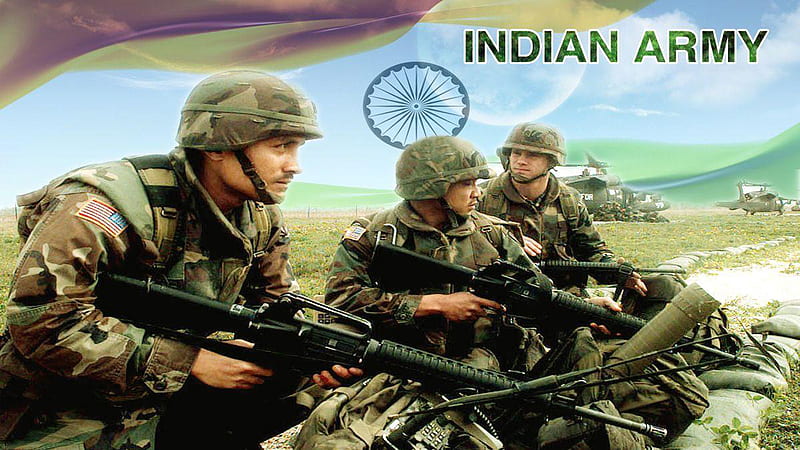 Indian Soldiers With Gun Indian Army, HD wallpaper