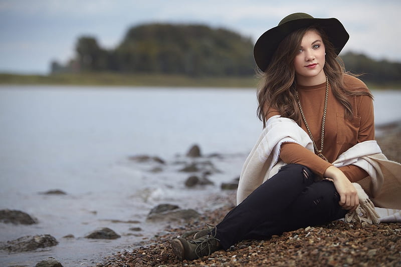 Lake On A Ranch . ., female, models, hats, cowgirl, ranch, outdoors ...