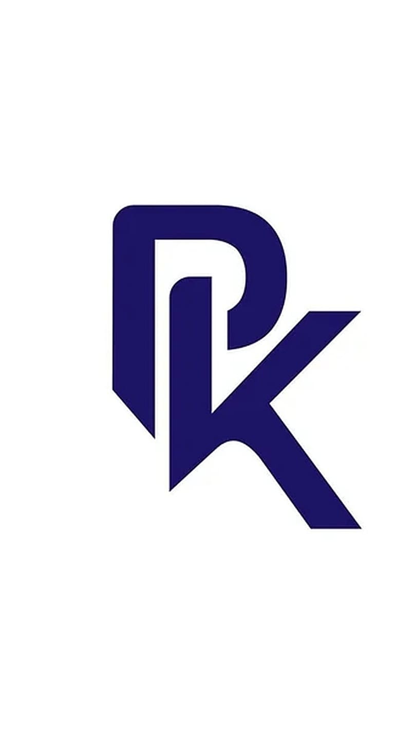 P K, Blue Logo, alphabet, HD phone wallpaper