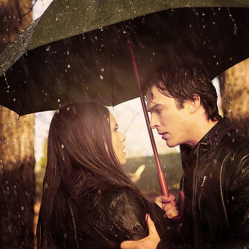 Damon and Elena, the vampire diaries, HD phone wallpaper