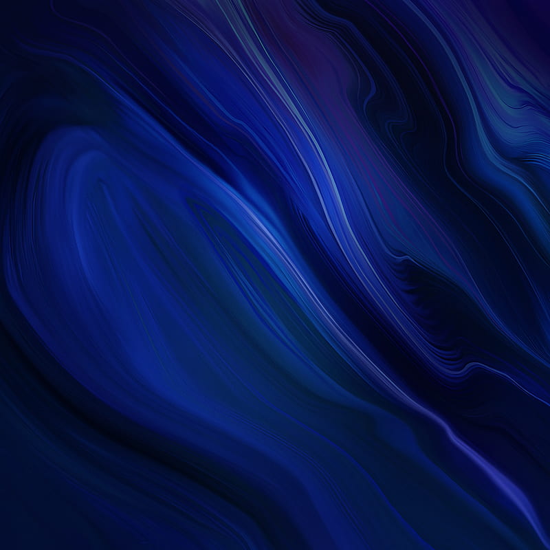 blue painting, waves, color blending, Abstract, HD phone wallpaper