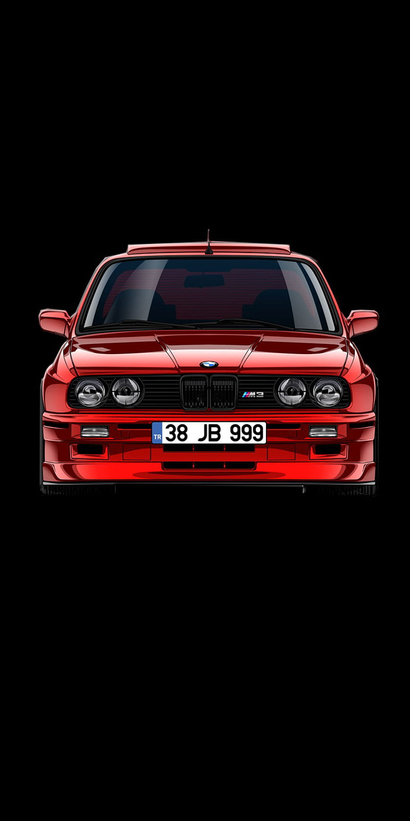 Bmw M3 E30 Evo , black, car, carros, dark, mmpower, mpower, red, HD phone wallpaper