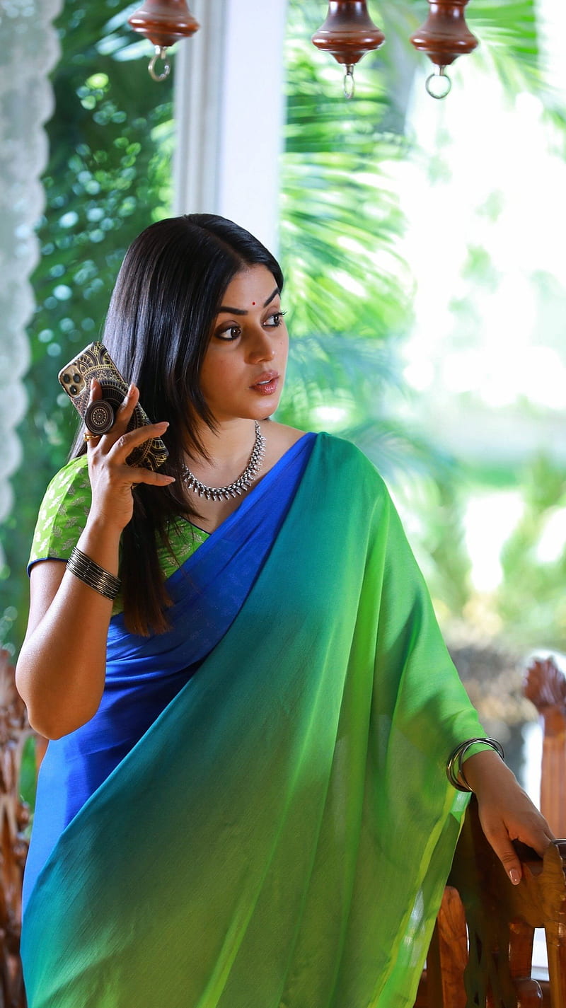 Poorna Kasim, multilingual actress, green saree lover, HD phone wallpaper |  Peakpx
