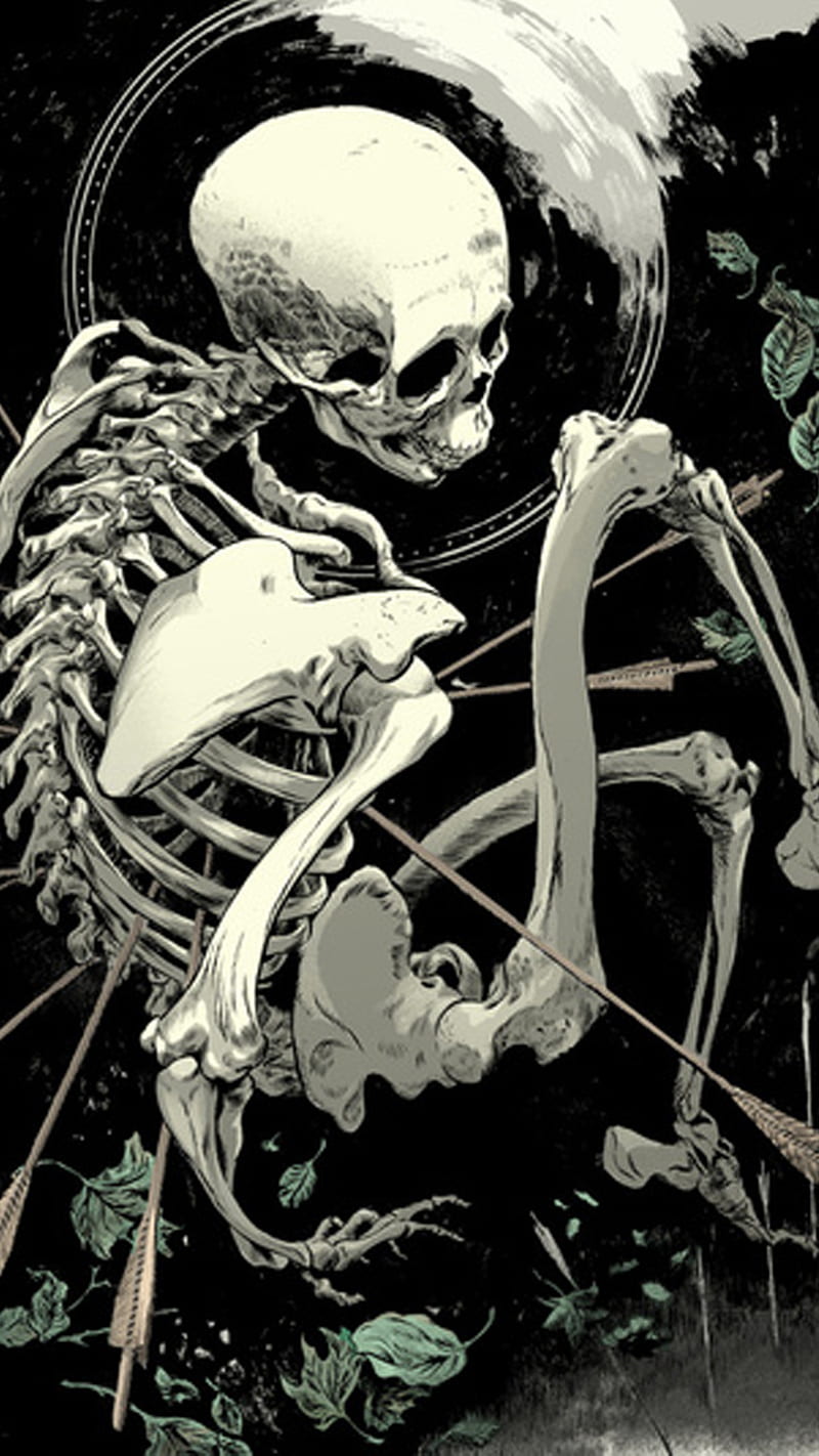 Beautiful Death, bizarre, calavera, creepy, dark, esqueleto, fantasy, rare, skeleton, skull, weird, HD phone wallpaper