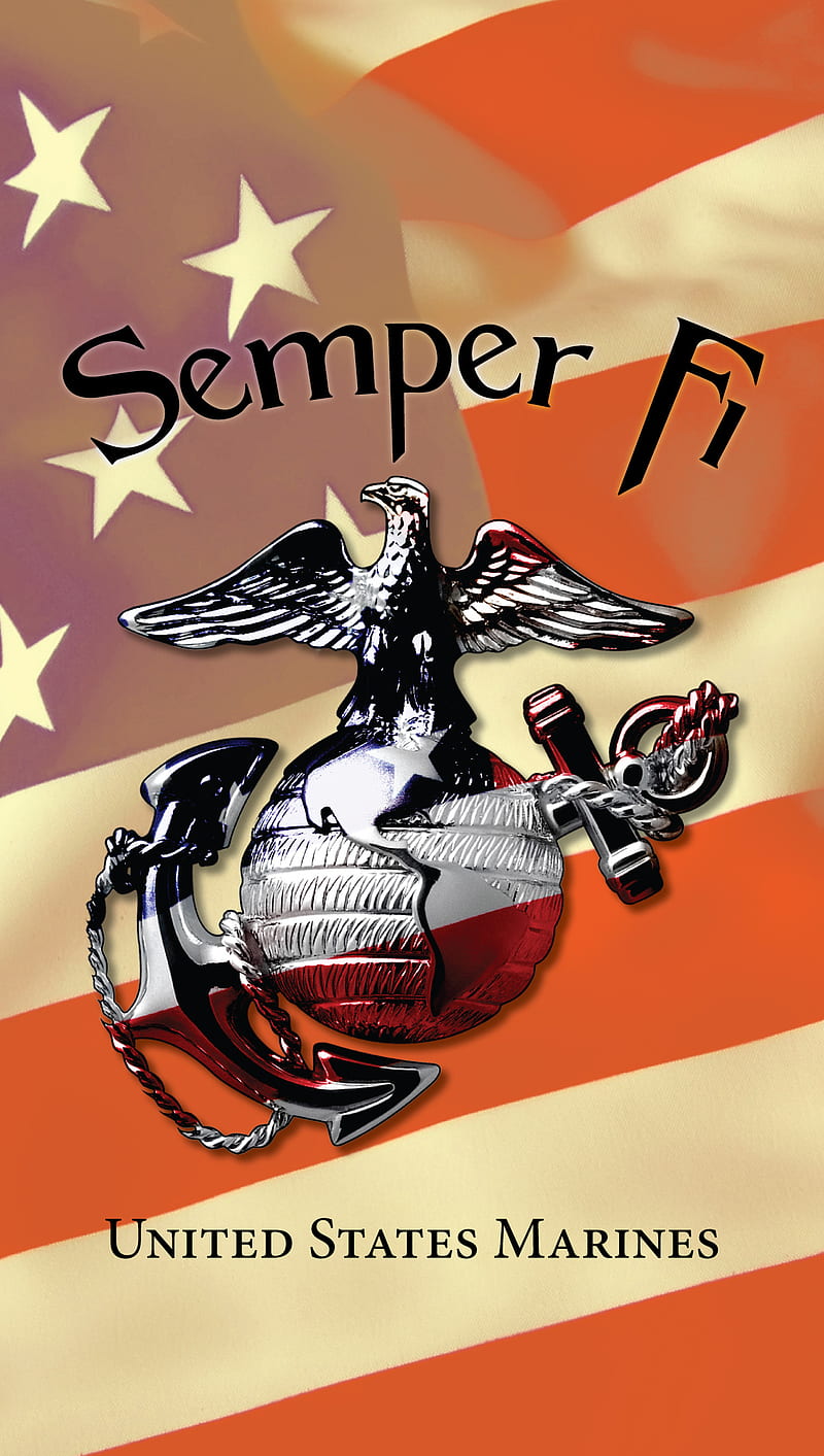 Semper Fi, america, anchor, eagle, globe, marines, semperfi, HD phone wallpaper
