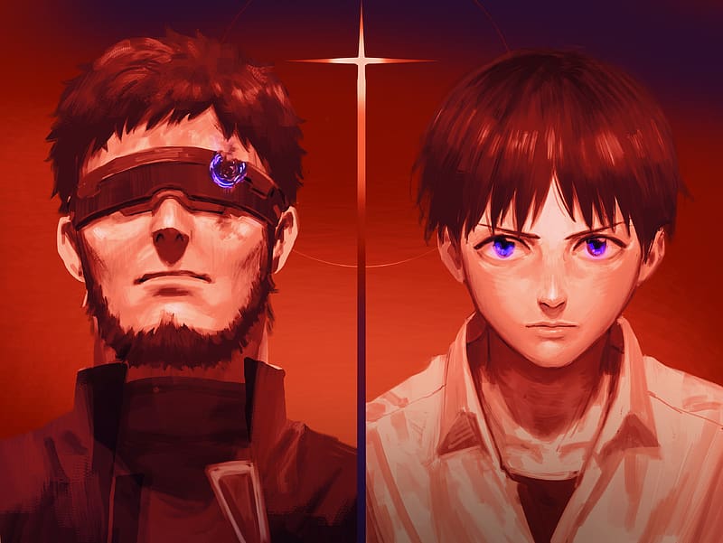Anime, Evangelion, Neon Genesis Evangelion, Shinji Ikari, Gendo Ikari, HD wallpaper