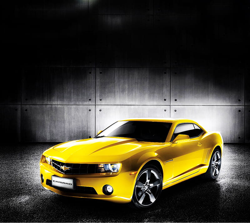 Camaro, carros, chevrolet, fast racing, stylish, yellow car, HD wallpaper