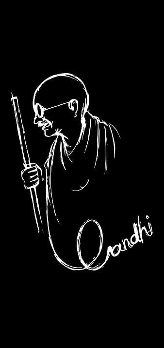 Mahatma Gandhi Sketch Outline | Gandhi Bapu New Drawing | Part 1 - YouTube