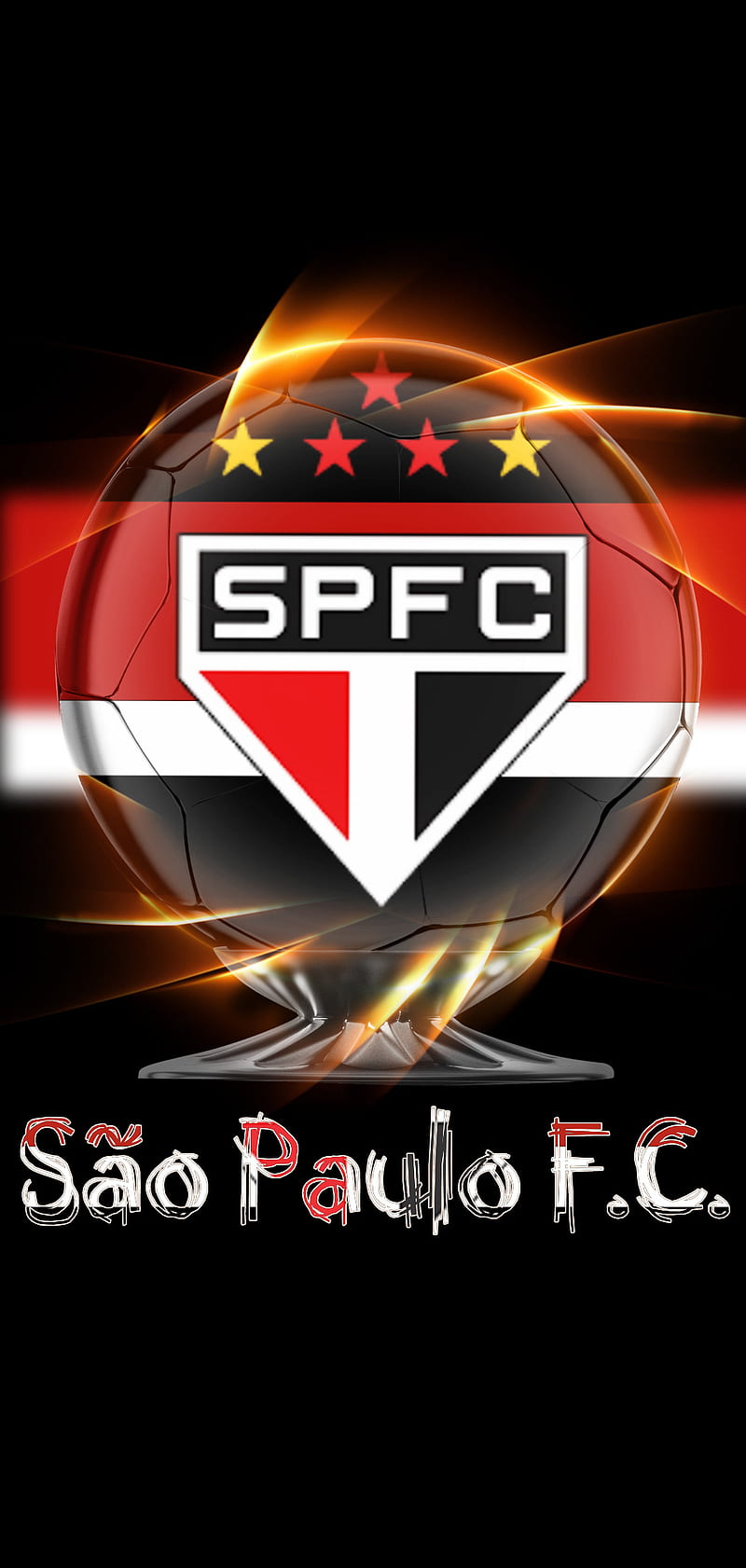 gif animado do São Paulo Futebol Clube em 3D escudo time de futebol  brasileiro brasão emblema logo