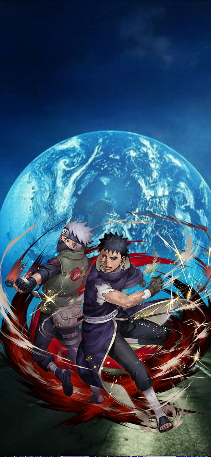 obito and kakashi fight