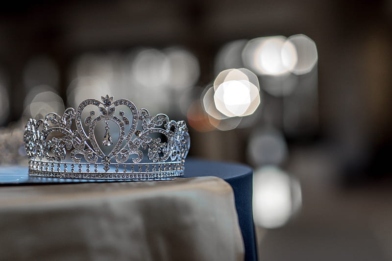 silver-colored crown, HD wallpaper