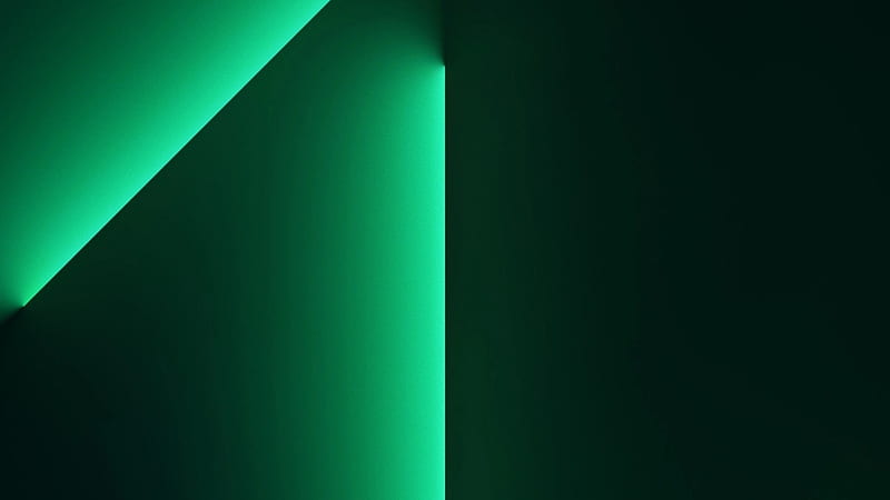 IPhone 13 Pro, Alpine Green, light beams, abstract, iOS 16, HD wallpaper