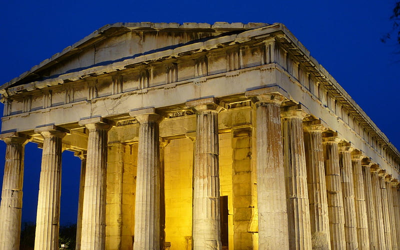 Greece Temple-Cities graphy, HD wallpaper