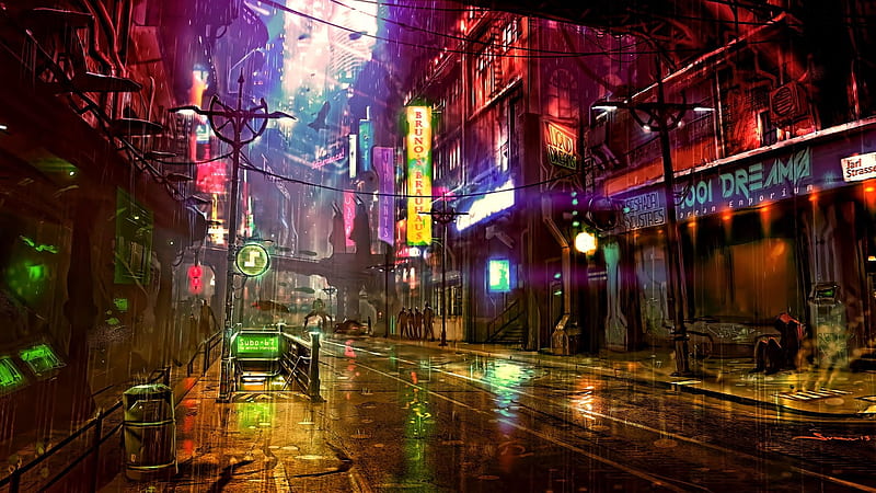 Sci Fi, Cyberpunk, City, Colors, Futuristic, HD wallpaper