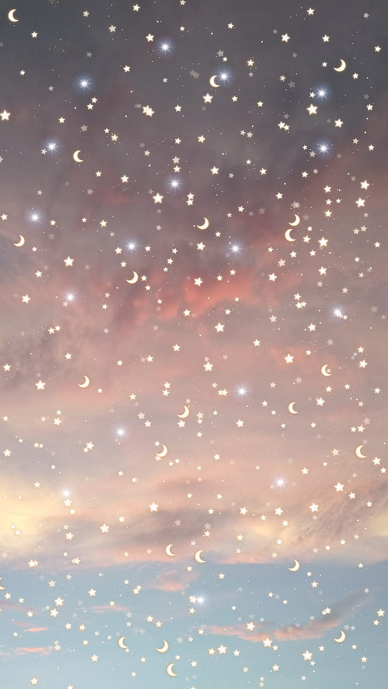 Pink sky, stars, yours, HD phone wallpaper | Peakpx