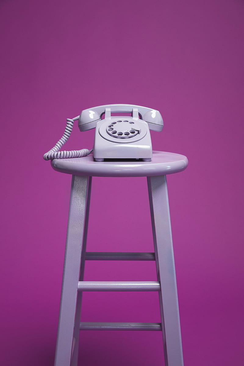 phone, stool, purple, lilac, HD phone wallpaper
