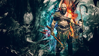 Kratos God Of War Artwork, kratos, god-of-war-4, god-of-war, games, ps-games, artwork, HD wallpaper