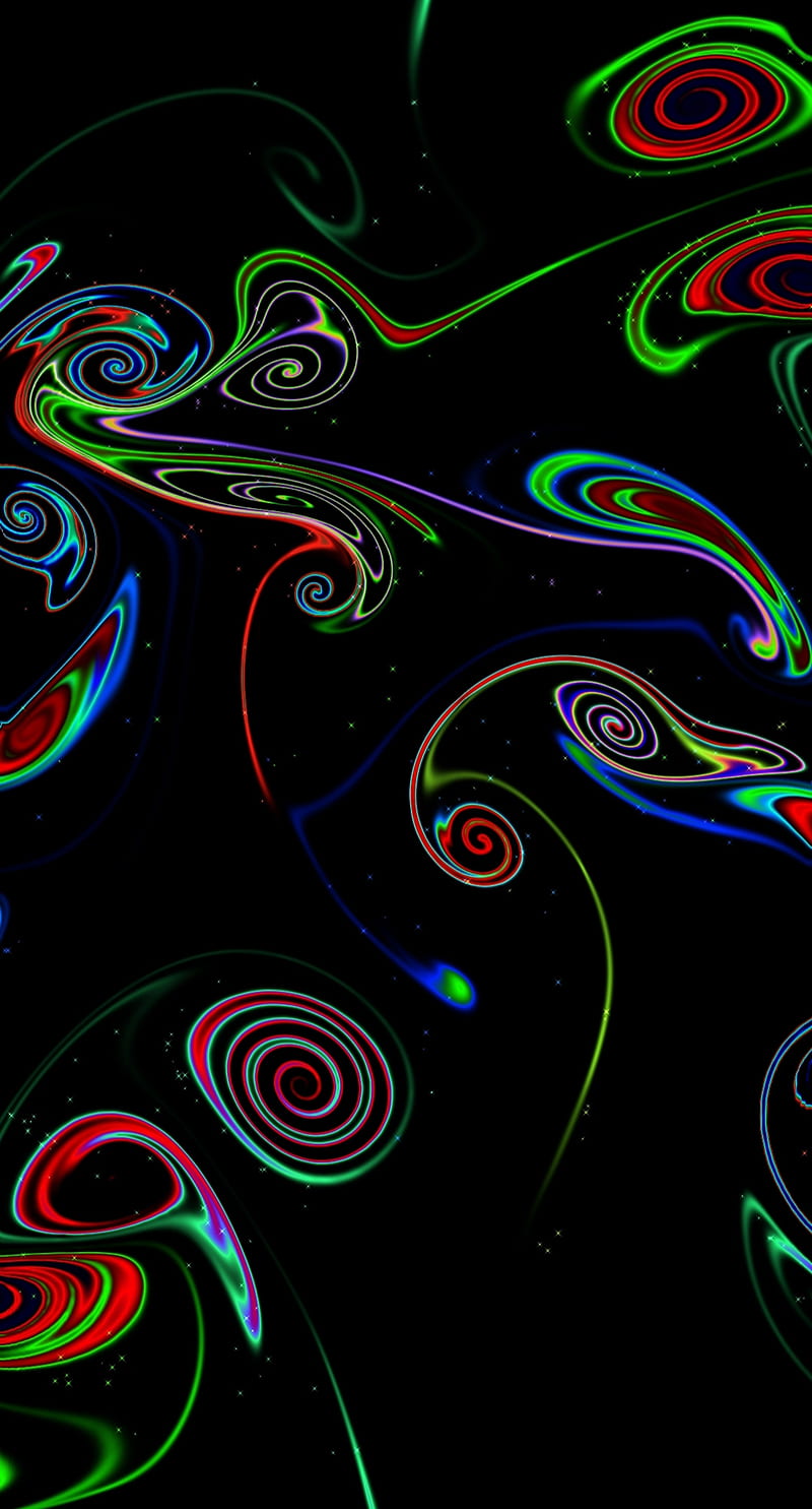 Neon swirls, HD phone wallpaper