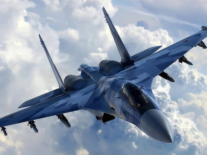 su 35bm russian su 35 sukhoi military aircraft-Modern Military, HD wallpaper