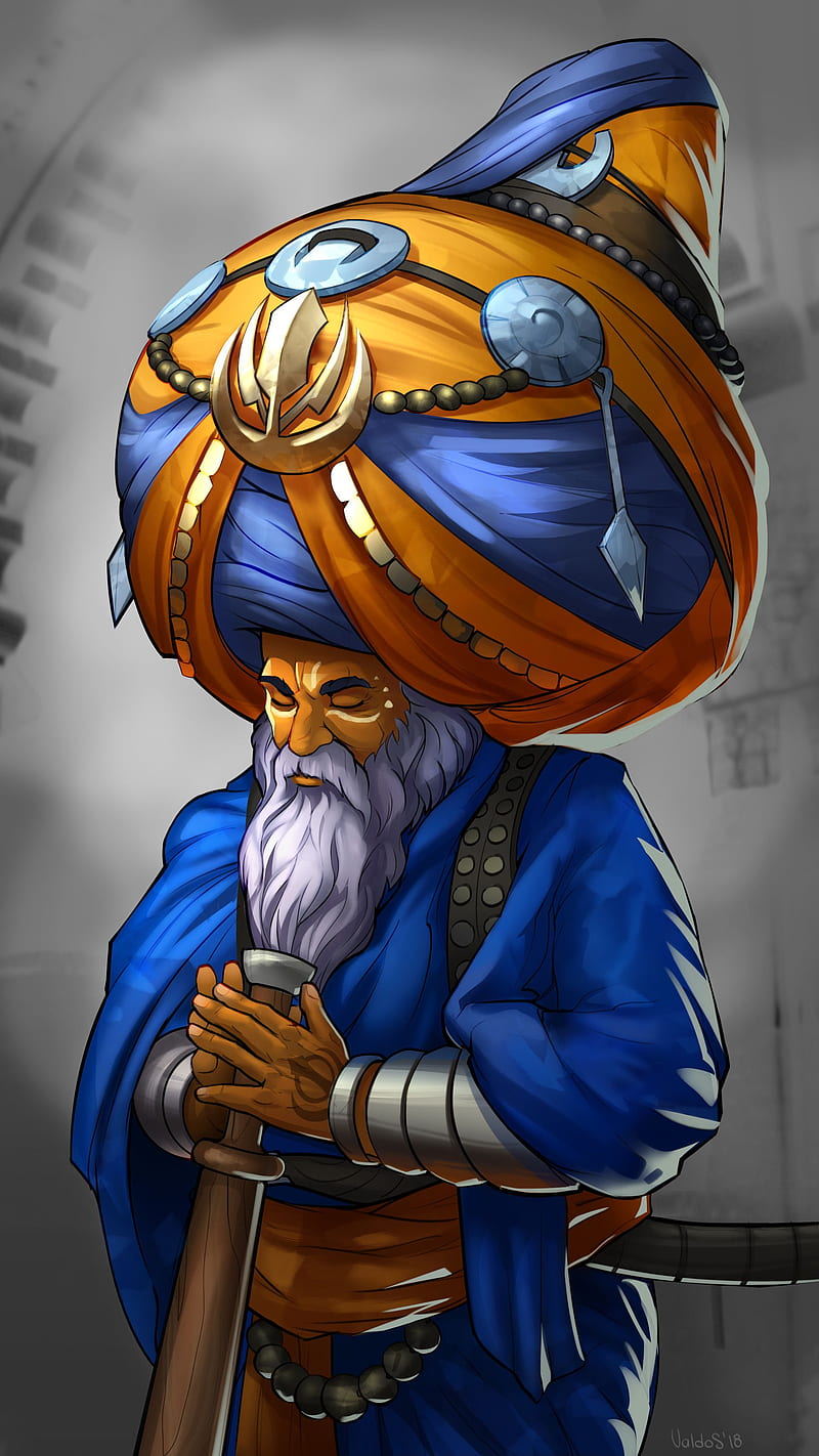 Cartoon painting, Sikh Warriors, HD phone wallpaper | Peakpx