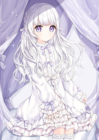 Anime Purple Girl | Colored by LavenderSwirlheartTy on DeviantArt