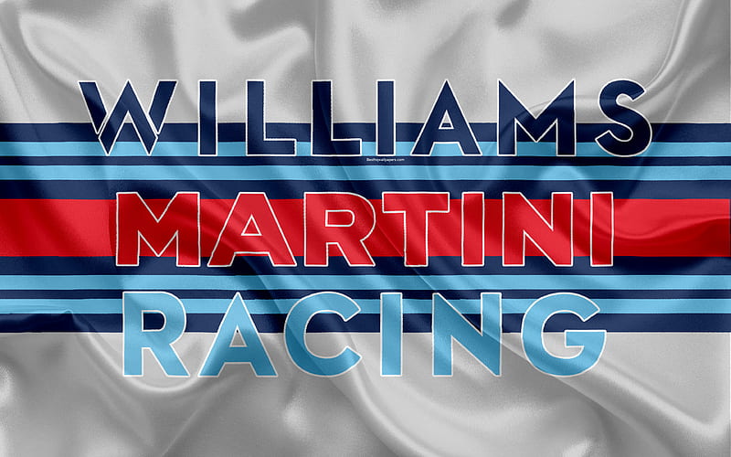 Williams Martini Racing, Williams F1 racing team, Formula 1, Williams logo, F1, red silk flag, motor sport, British team, HD wallpaper