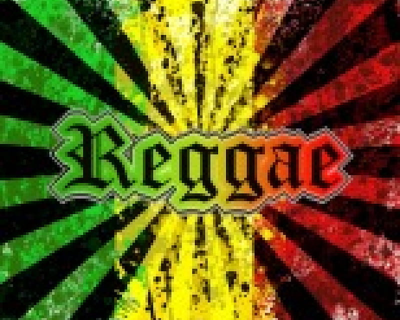 Reggae, red, green, music, yellow, HD wallpaper
