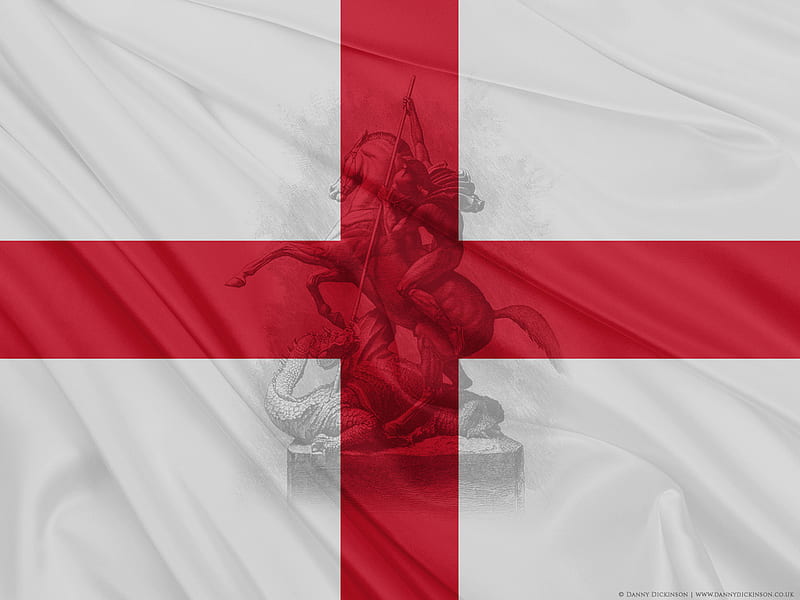 ST GEORGE CROSS, flag, england, HD wallpaper
