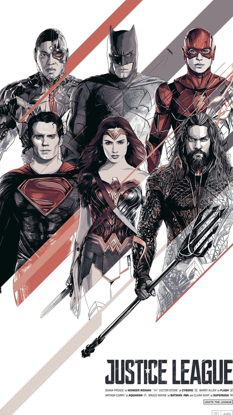 JL fan poster, aquaman, batman, cyborg, dc, dceu, flash, justice league,  superman, HD phone wallpaper | Peakpx