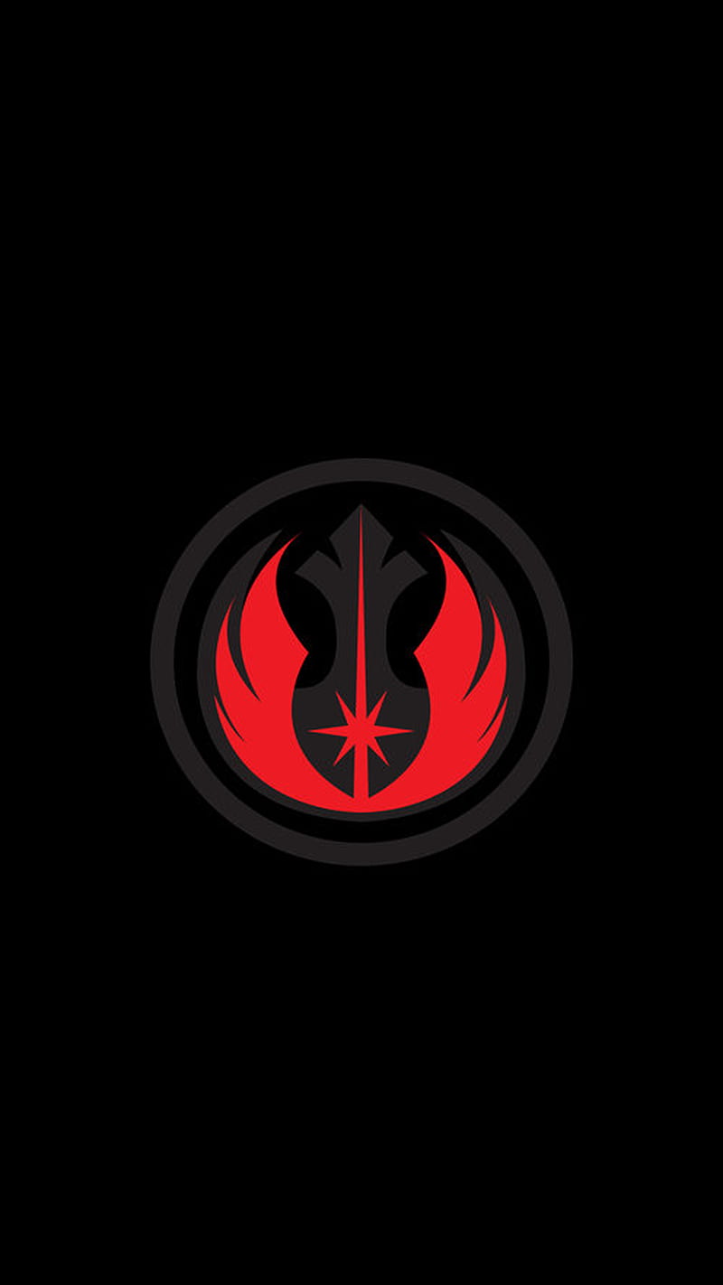 Jedi Rebel, 929, alliance, black jedi, minimal, rebel, star wars, HD phone wallpaper