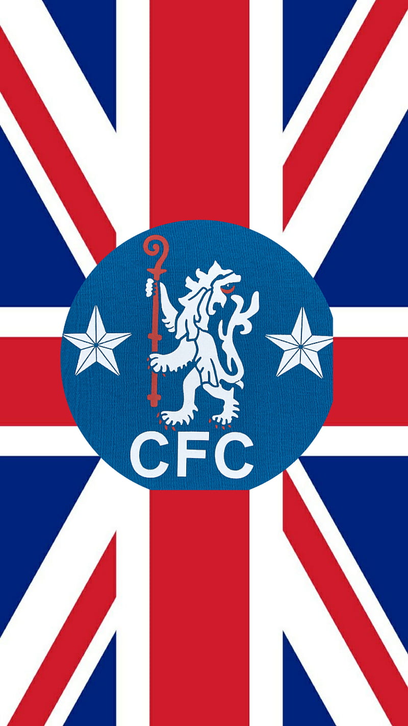Chelsea FC retro, british, chelsea fc, chelsea football club, flag, football, union jack, HD phone wallpaper