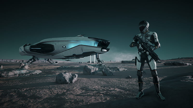 Download wallpaper 1366x768 spaceship, star citizen, video game, tablet,  laptop, 1366x768 hd background, 550