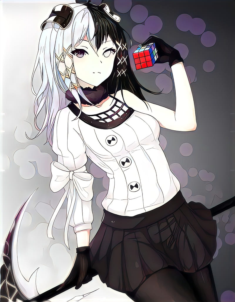 Zesshi zetsumei , anime, background, black white, girl, overlord, HD phone wallpaper