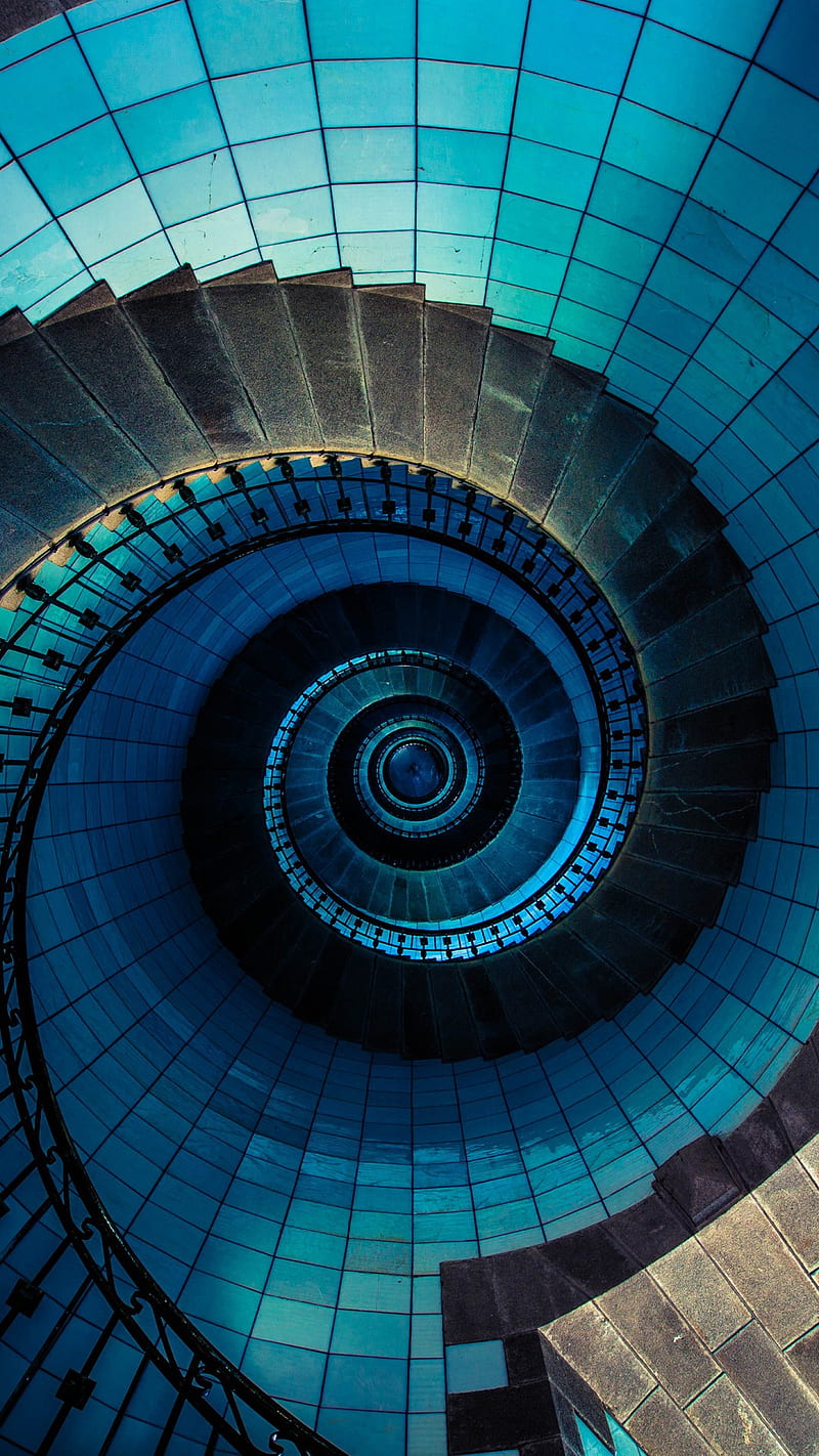 Spiral staircase , spiral staircase , glass, HD phone wallpaper