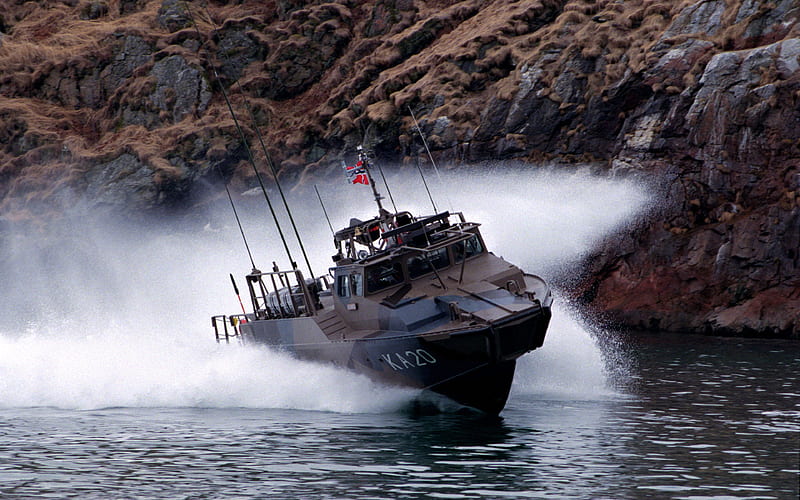 Combat Boat 90 S90N, Dockstavarvet, Norwegian Navy, HD wallpaper