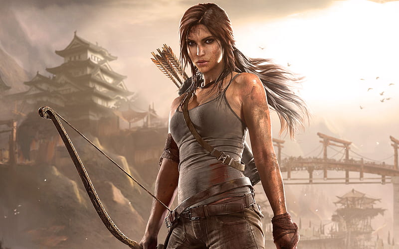 Lara Croft Arts, lara-croft, tomb-raider, games, fantasy-girls, HD wallpaper