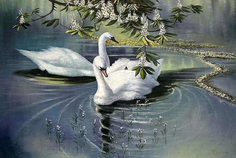 Nostalgia Wallpaper - White Swan – Lemon Papier