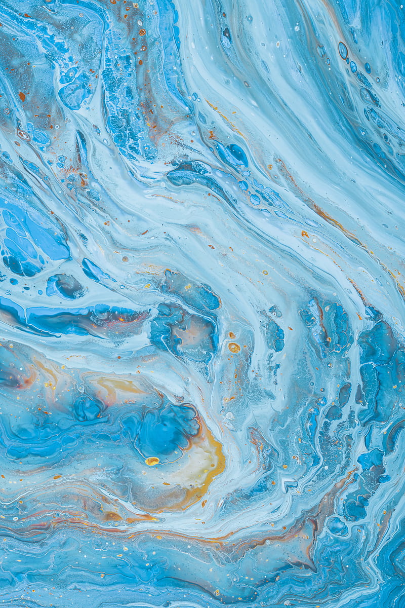 paint, fluid art, stains, fifth, blue, abstraction, HD phone wallpaper