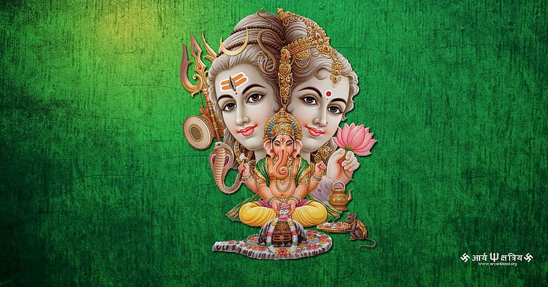 Shiva parvati ganesha, ganesha shiv, shiva parvati, ganesh, HD wallpaper |  Peakpx