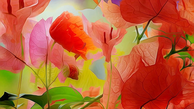 Floral Art, flower, painting, art, abstract, HD wallpaper | Peakpx
