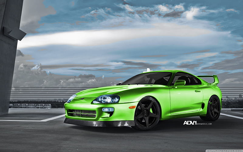 Toyota-Supra, Toyota, Supra, green, car, HD wallpaper | Peakpx