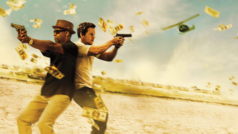 Movie, 2 Guns, Denzel Washington, Mark Wahlberg, Michael 'Stig' Stigman, Robert 'Bobby' Trench, HD wallpaper