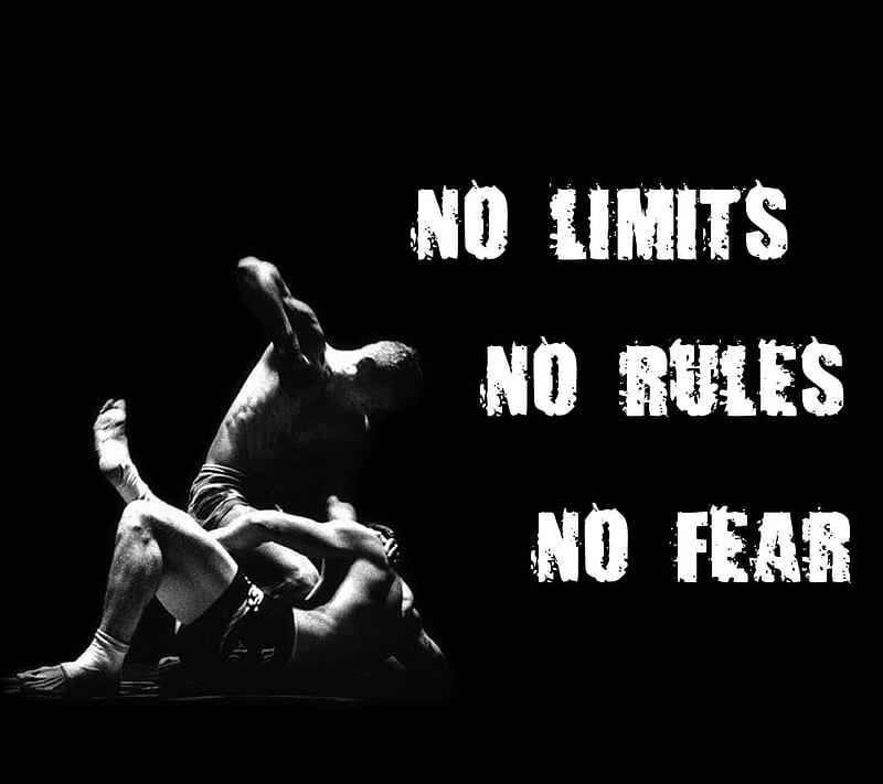 No Limits, arts, b/w, boxing, fight, martial, mma, quote, saying, esports, HD wallpaper