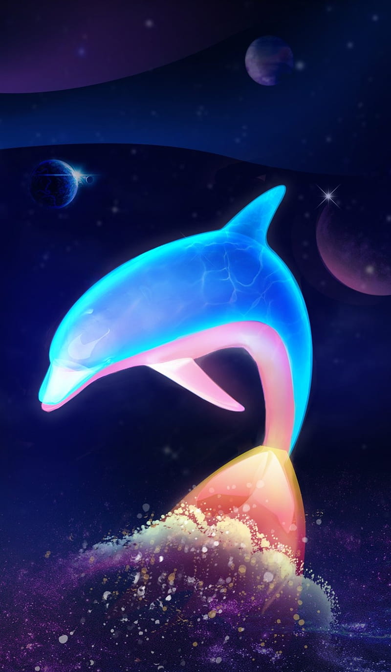 Dolphin Grow, fish, HD phone wallpaper