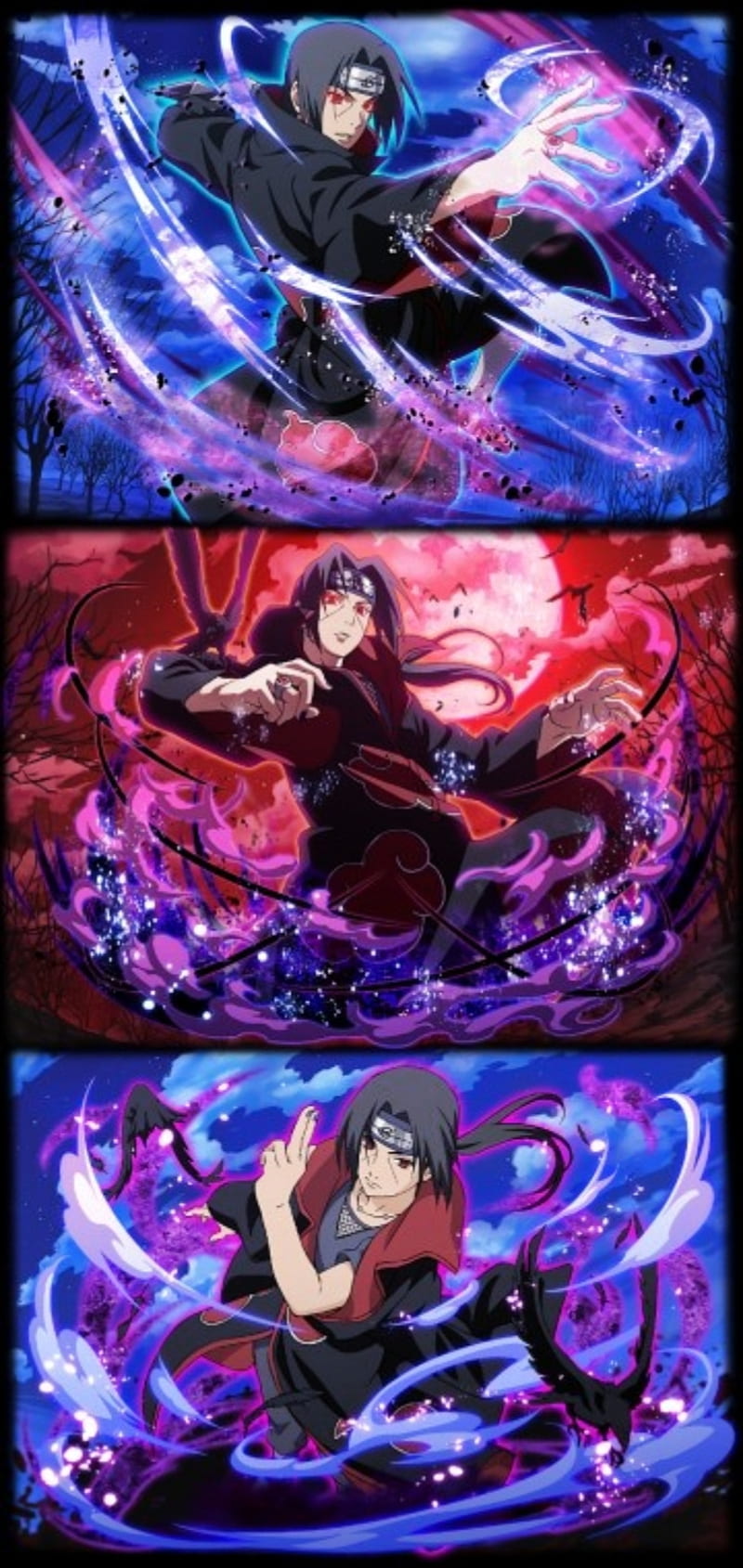 Anime, anime, black, blue, characters, dragon, neon, pink, purple, HD phone  wallpaper | Peakpx